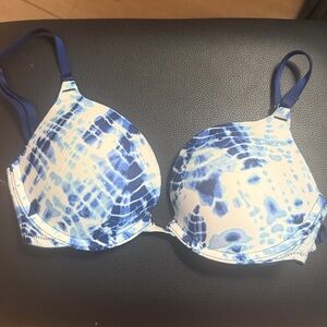Victoria's Secret Navy and White Bra Tie-Dye Bra - Never Worn